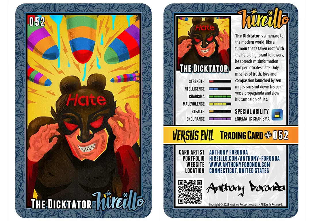 Final Approved Concept Art for EVIL VS Trading Card Image