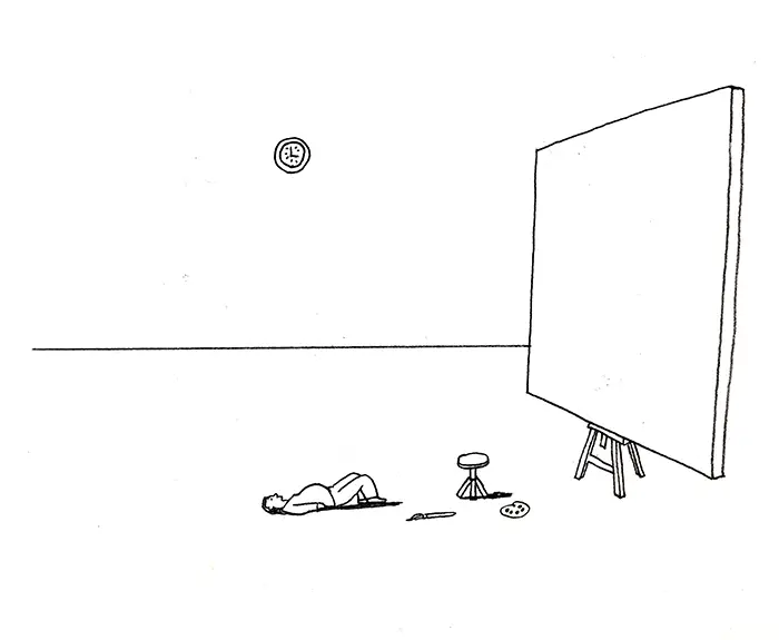 The Painter Ink Drawing Image
