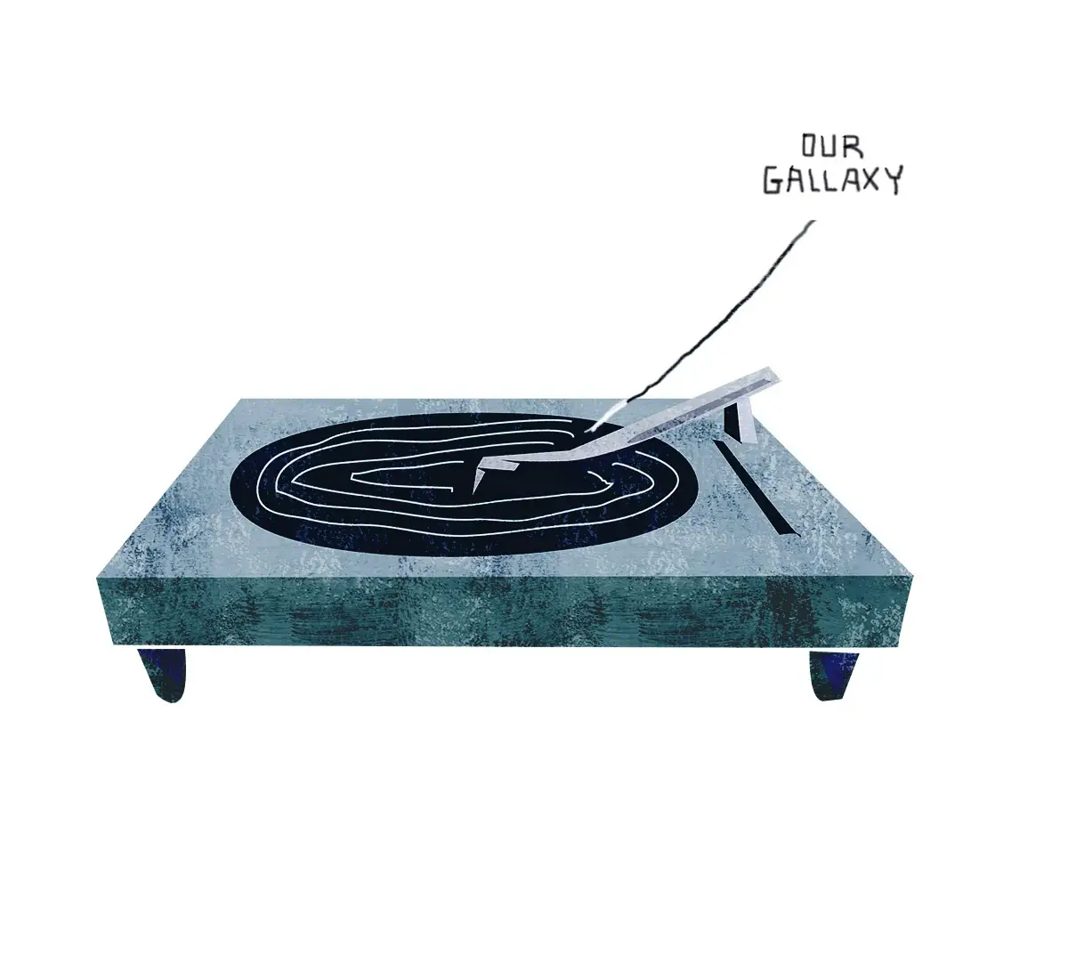 galaxy turntable illustration image